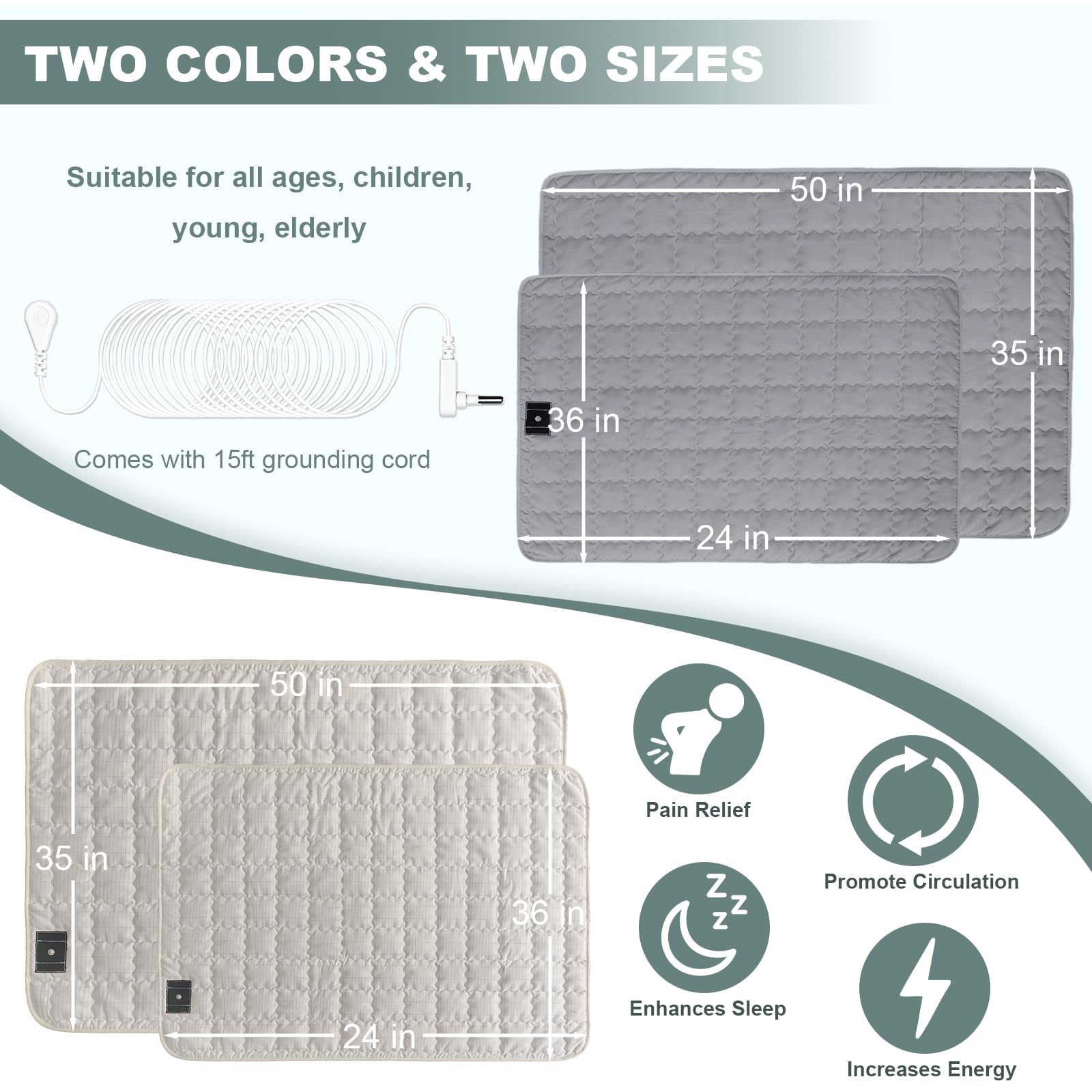XINHUSU grounding mat sleep setup supports a calm nightly routine.