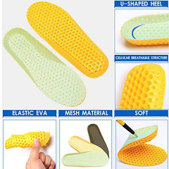 XINIFOOT honeycomb insoles side profile reveals slim build for any shoe.