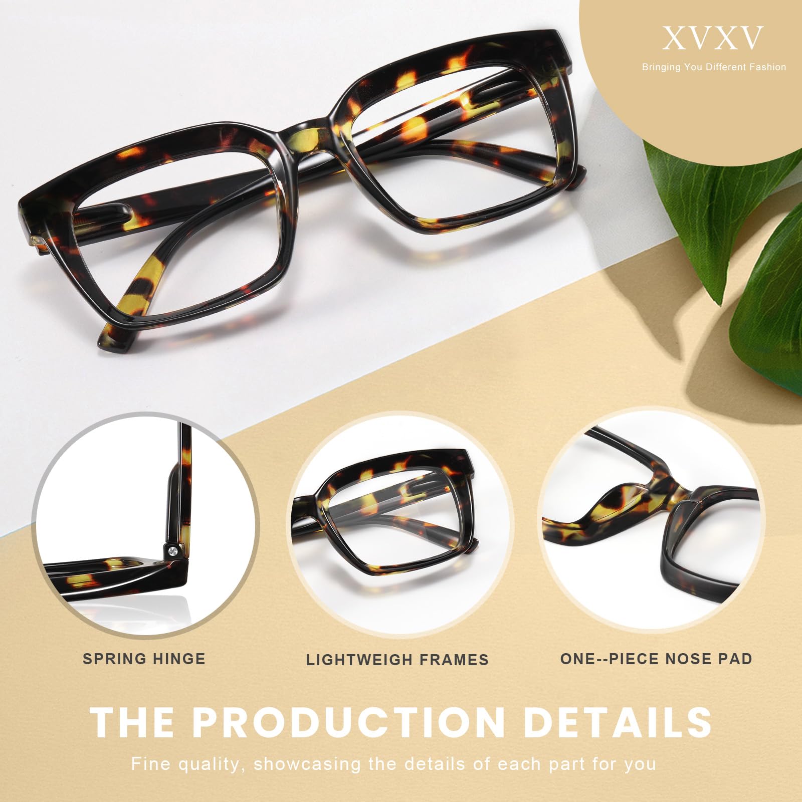 XVXV conjunto de tres gafas de lectura en colores variados