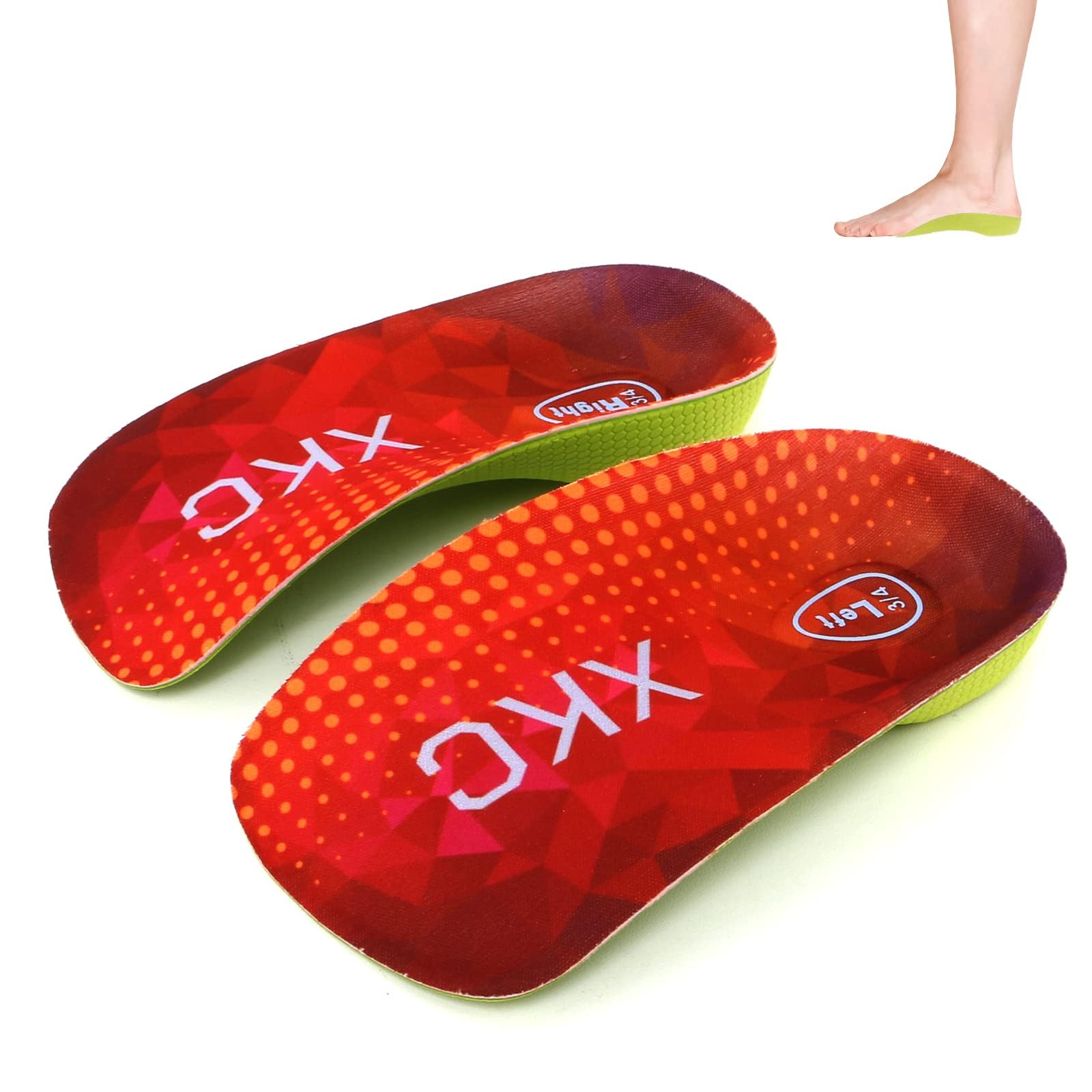XKC plantillas arco mujer XL en empaque, comodidad lista para uso diario.