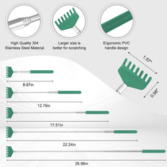 XKOS back scratcher with larger teeth targets tougher itch spots.