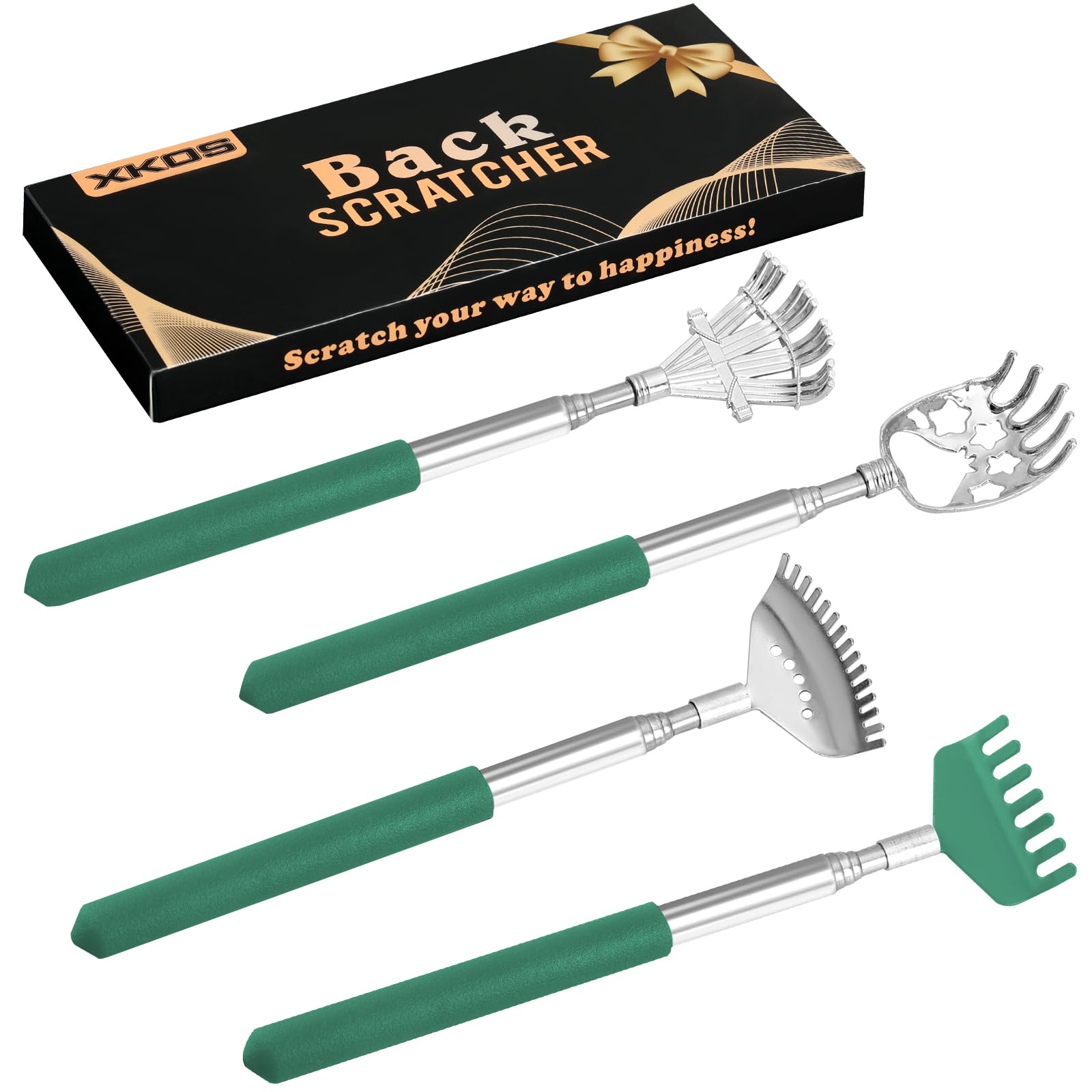 XKOS back scratcher bear claw reaches hard-to-reach spots with extendable steel construction.