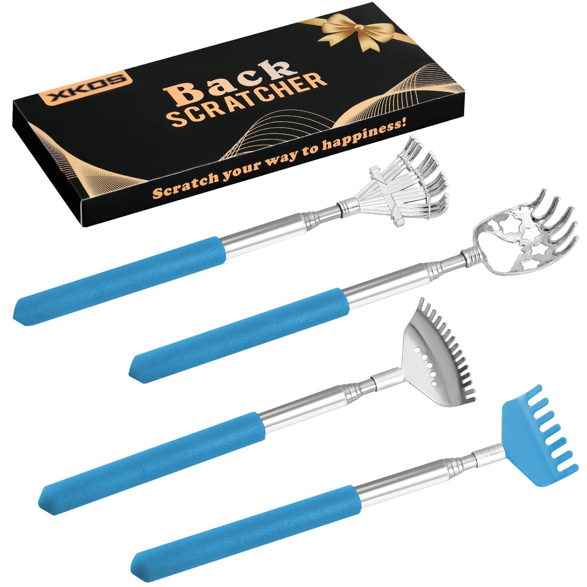 XKOS four pack bear claw back scratcher for quick relief and portability