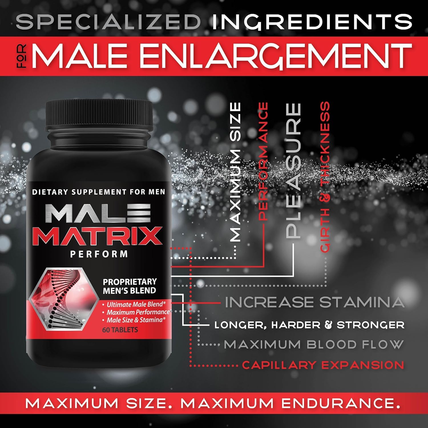 XL Science Male Matrix XL white packaging offers clean, discreet presentation.