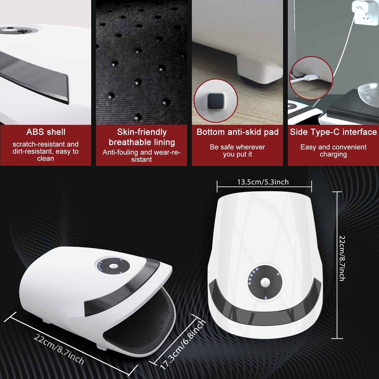 Xllent Hand Massager compact design ideal for home or office use.