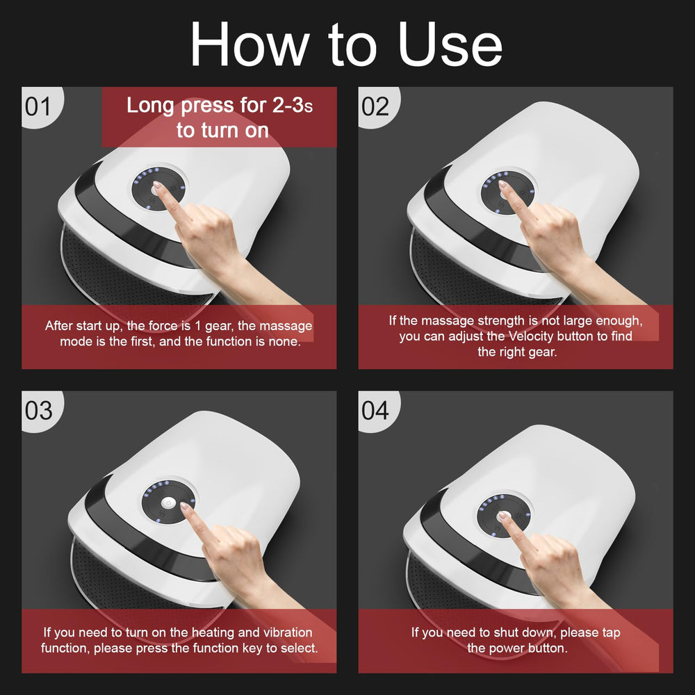 Xllent Hand Massager with five pressure modes for customization.