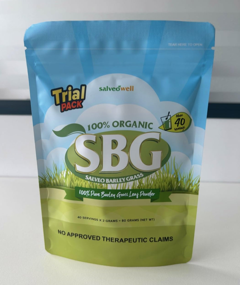 XLXZHYF Salveo Barley Grass Powder close-up highlights easy mixing for daily use.