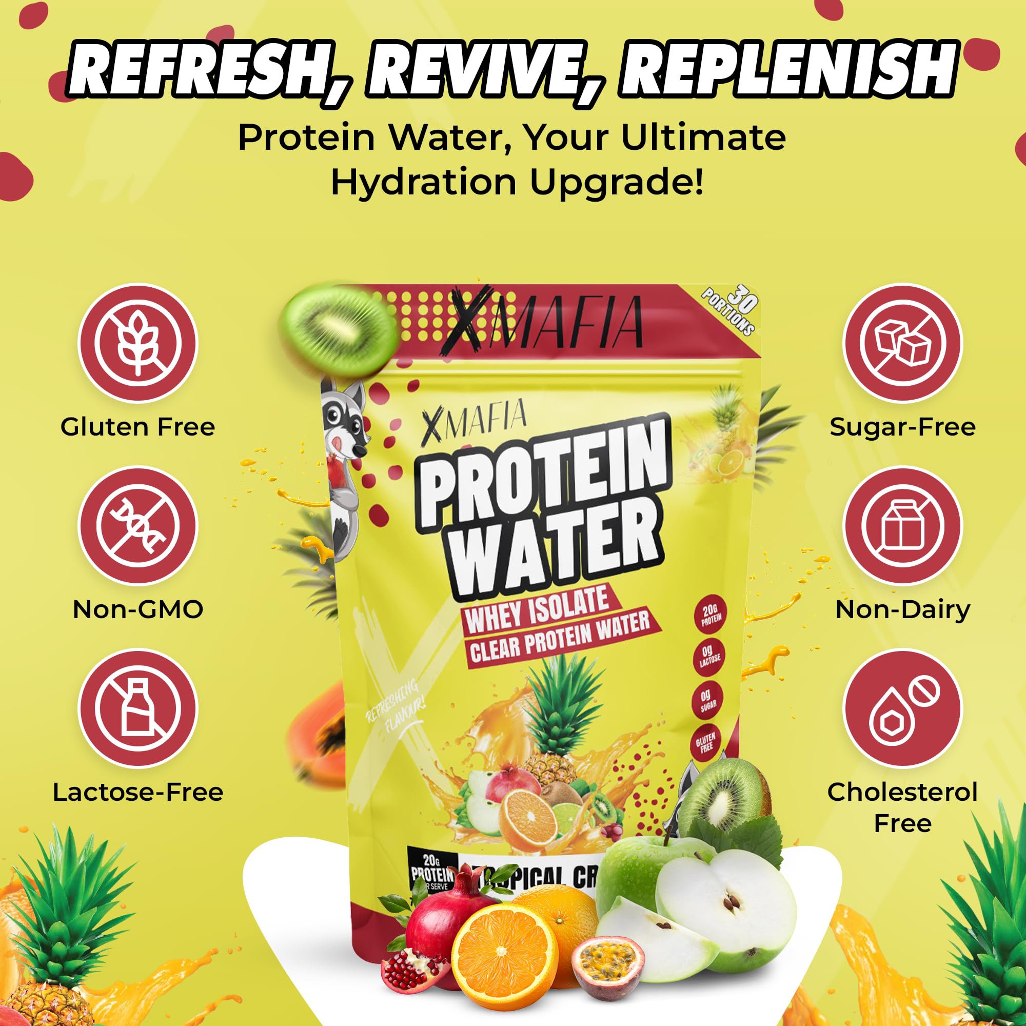 XMafia Protein Water 27 oz bottle designed for on-the-go hydration