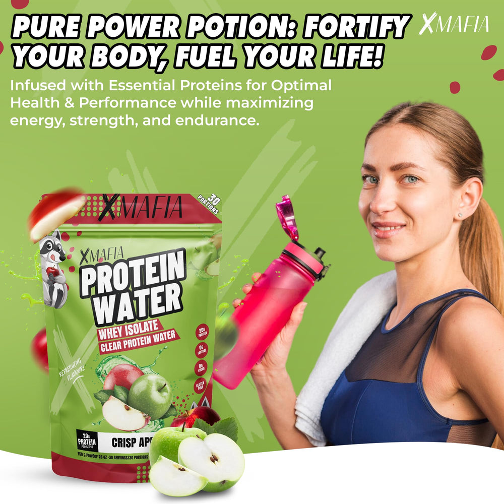 XMafia Protein Water clear glass highlighting smooth, water-like texture