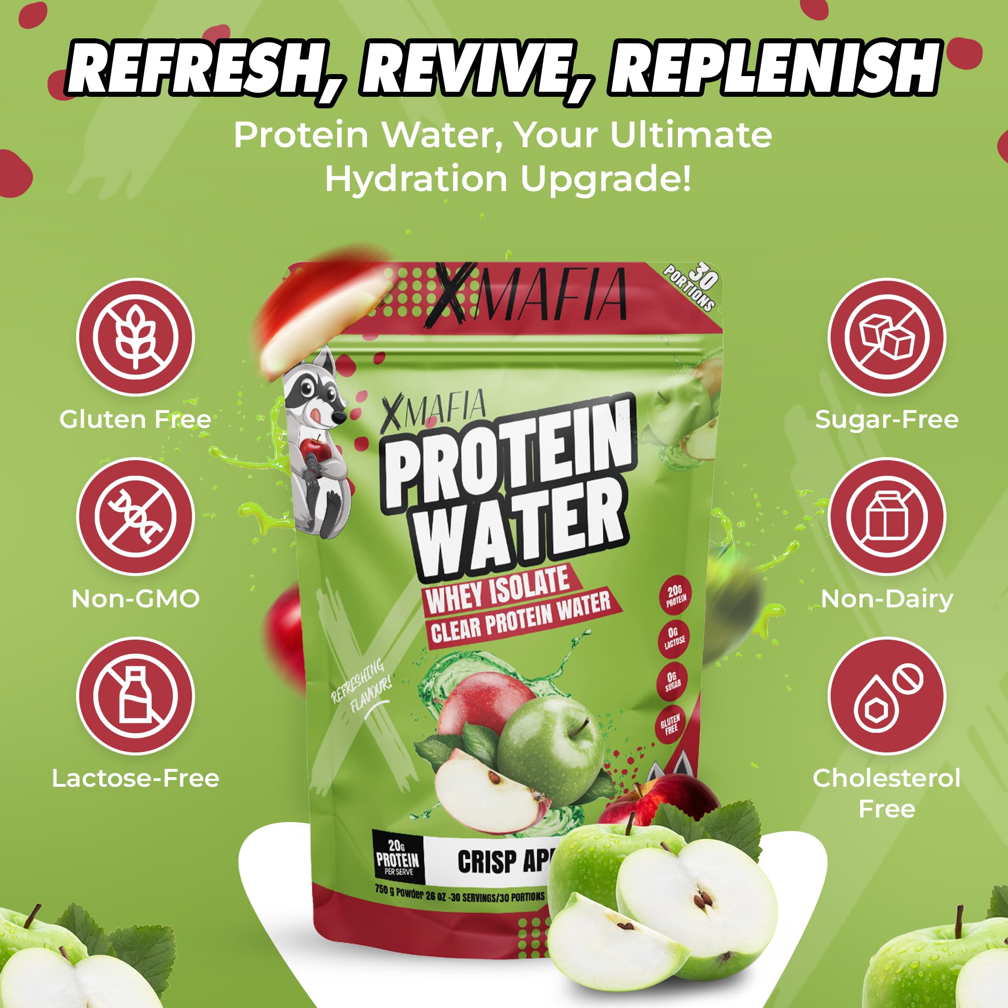 XMafia Protein Water gluten-free option for sensitive diets