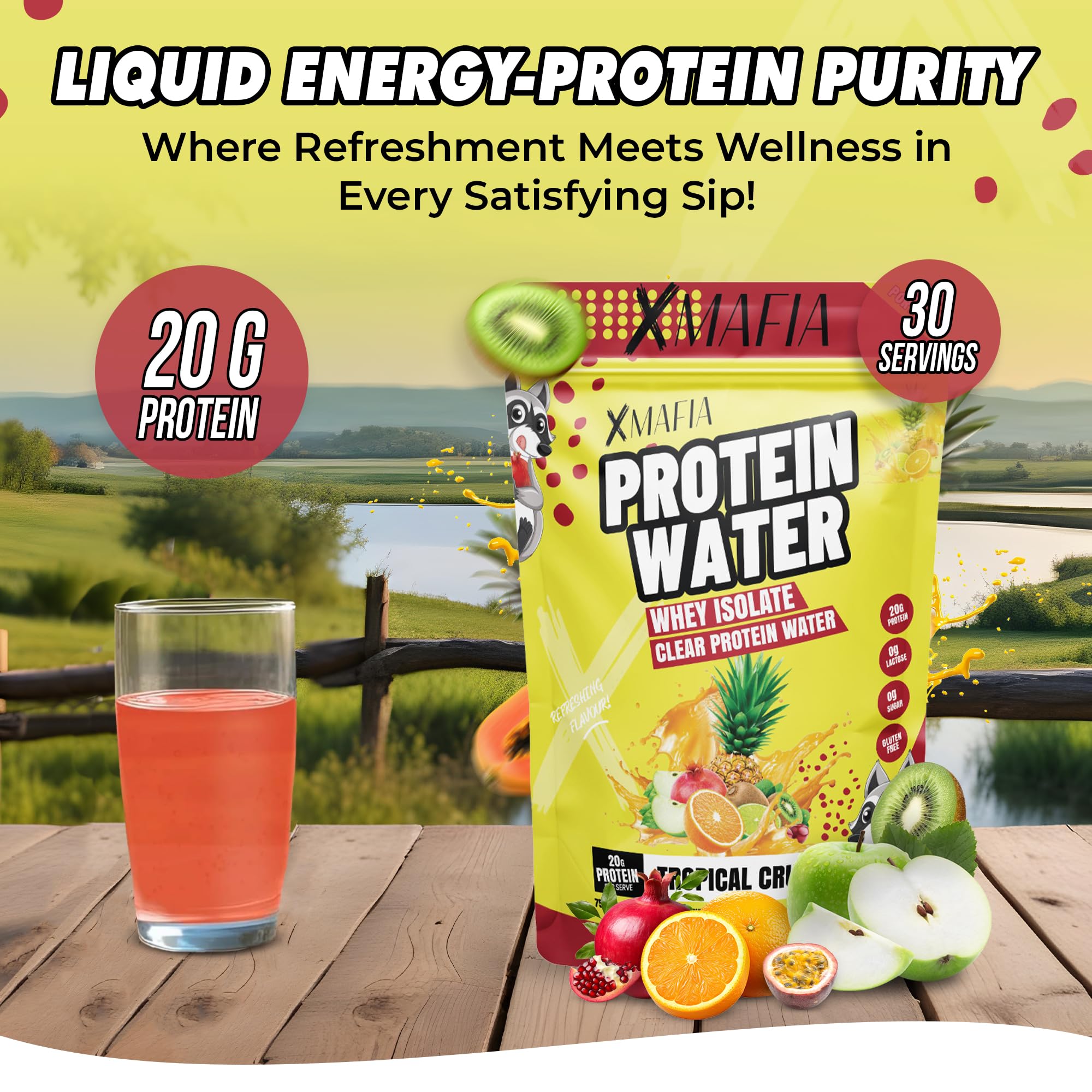 XMafia Protein Water sugar-free label highlights keto-friendly option