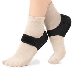 XOBTURP heel cup close-up showing gel protection for plantar fasciitis relief.