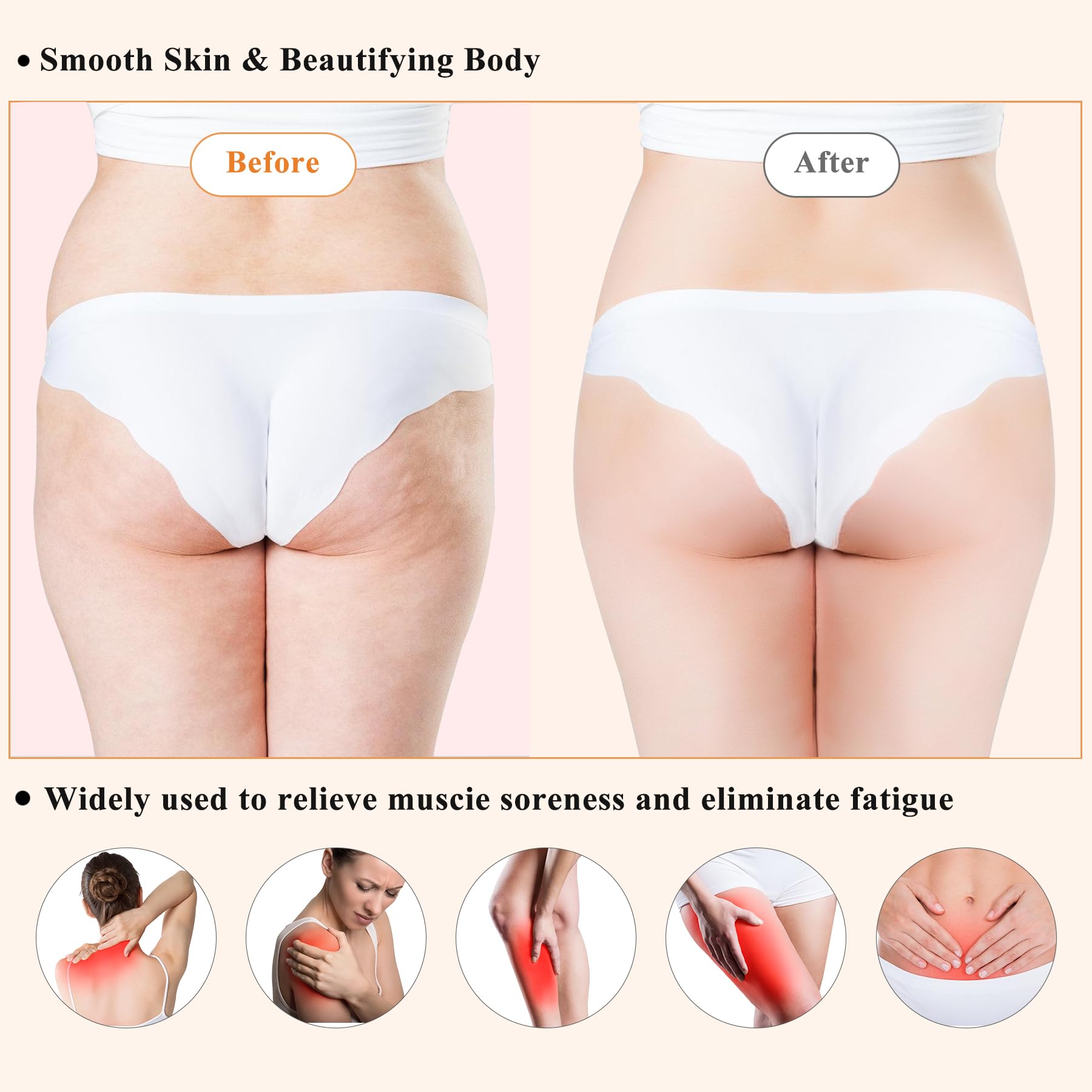Xokocli massage comb in use indicating versatile relief around shoulders and back