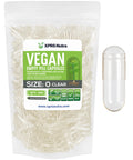 XPRS Nutra Size 0 Empty Capsules – Clear Vegan Capsule, 500 Count for DIY Supplements