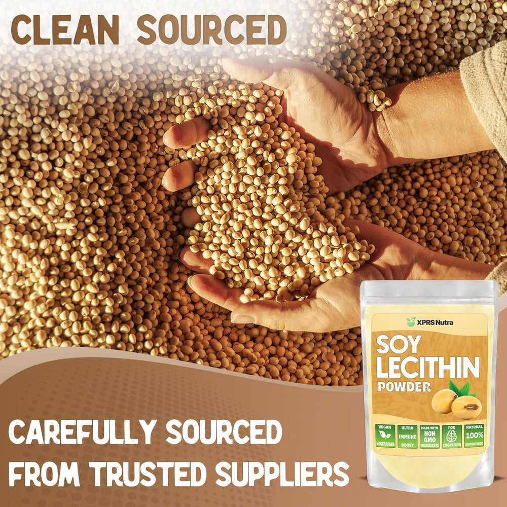 XPRS Nutra Soy Lecithin Powder pour demonstrating smooth blending into batters.