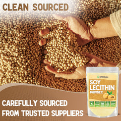 XPRS Nutra Soy Lecithin Powder pour demonstrating smooth blending into batters.