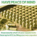 XPRS Nutra Size 2 Empty Capsules – 500 Count Clear Gel Caps for DIY Capsule Filling