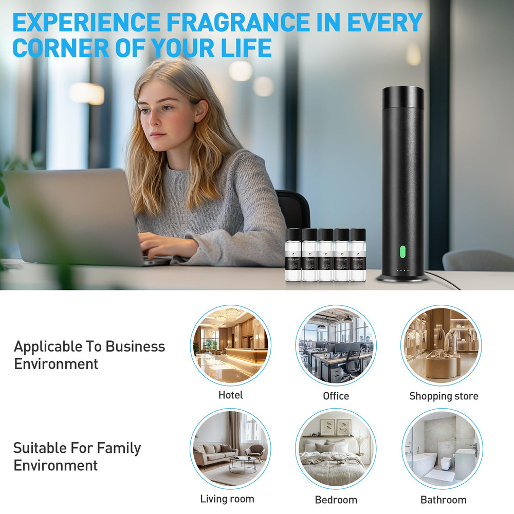 XspideM waterless diffuser hotel lobby usage suggests wide-area aroma coverage.