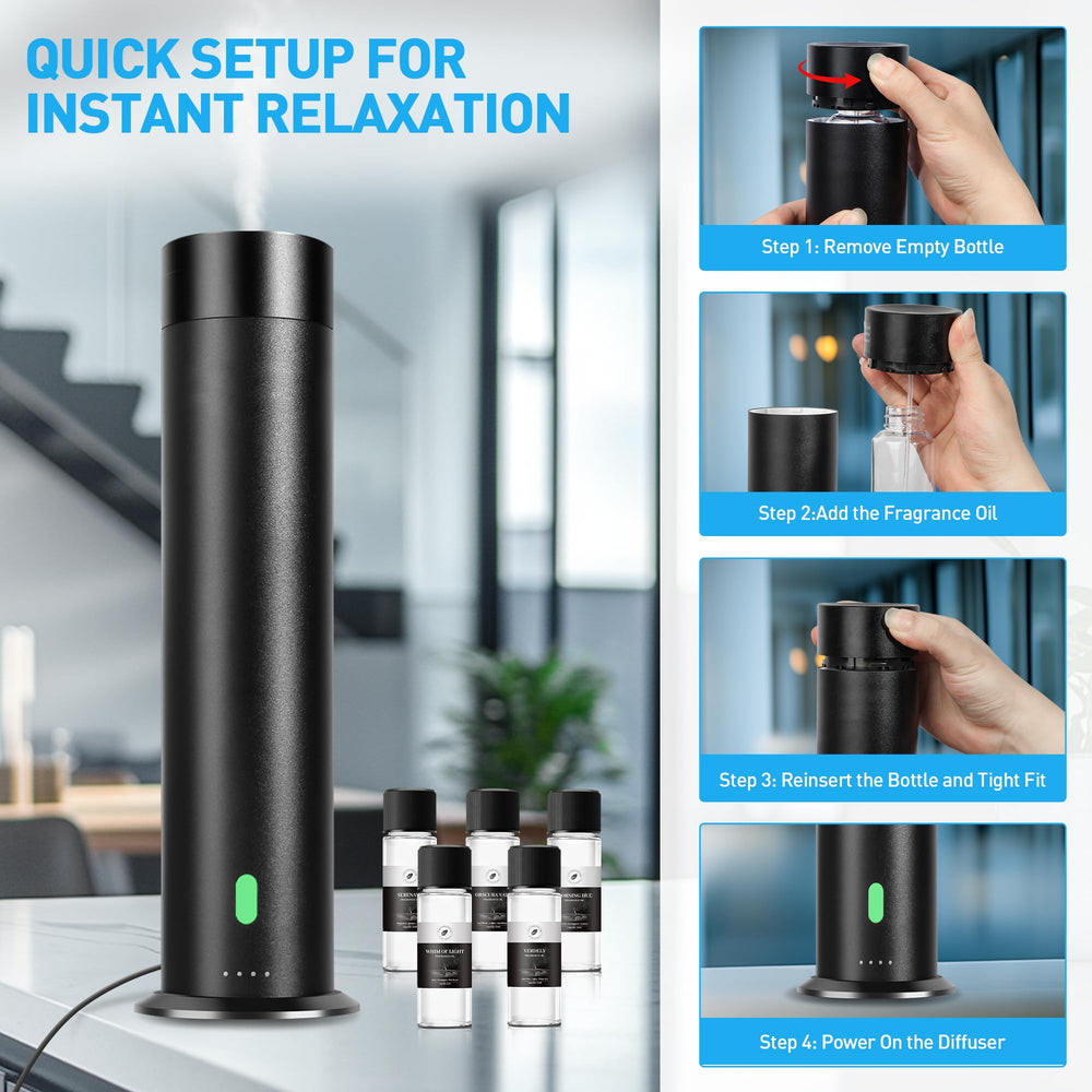 XspideM waterless diffuser refill bottle showcases easy maintenance.