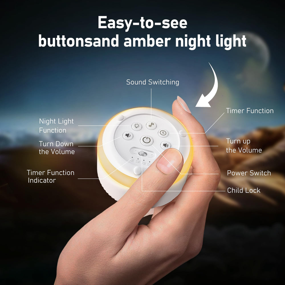XSUTIC sound machine timer and memory function resumes last sound