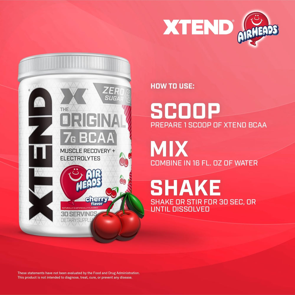 Xtend canister label showing sugar-free amino acids for athletes.