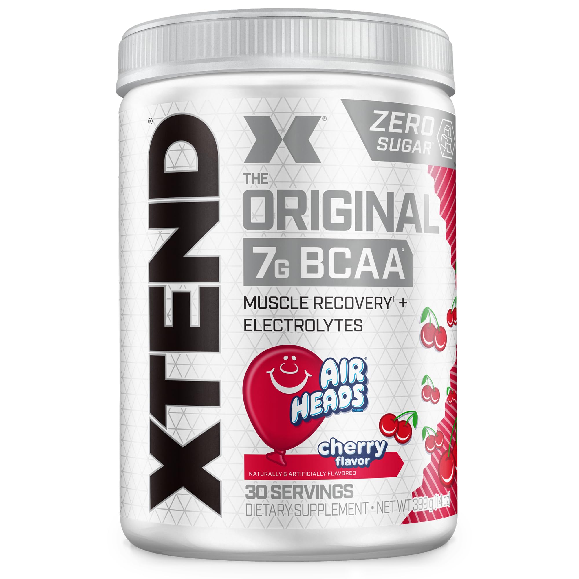 Xtend Original BCAA powder being poured for post-workout recovery.
