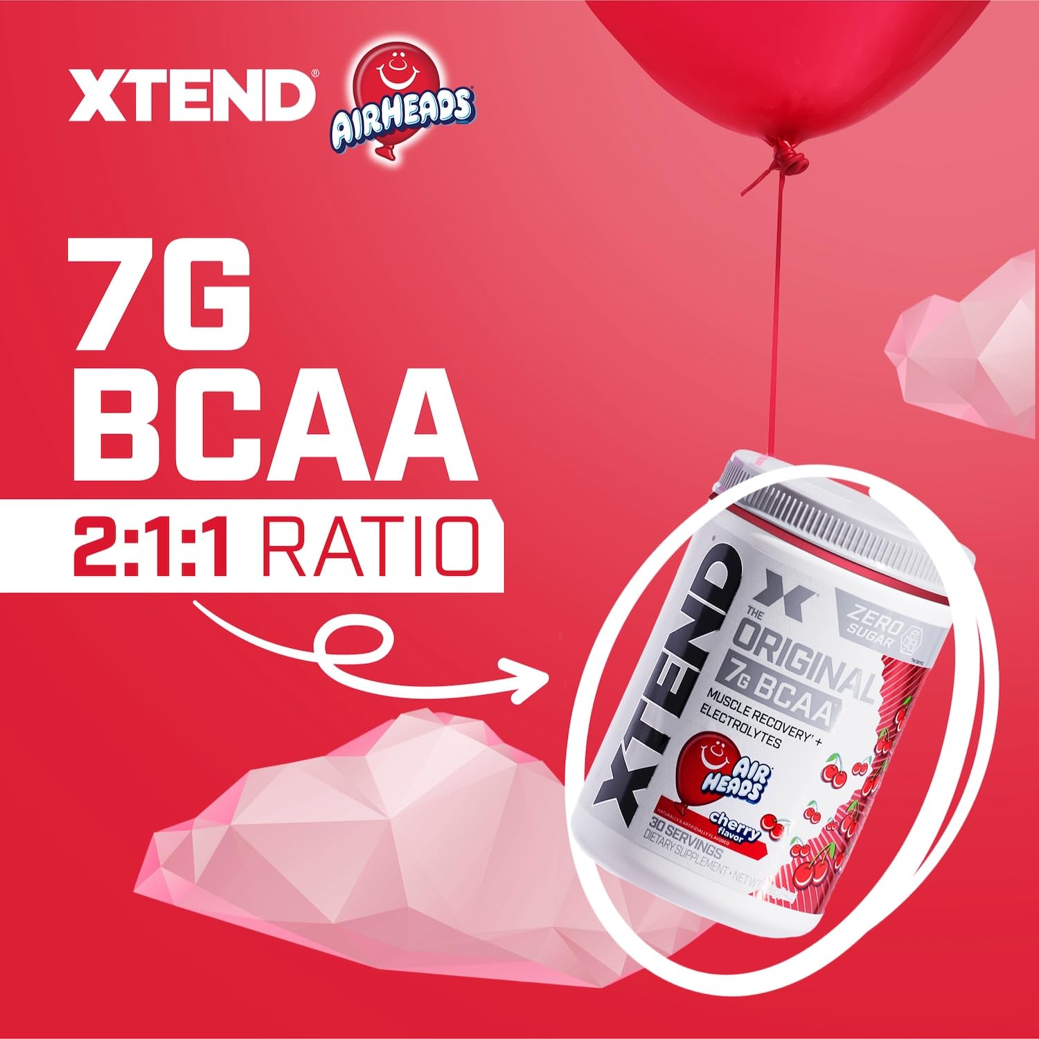 Close-up of the Xtend powder scoop for easy intra-workout mixing.