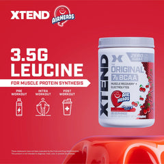 Close-up of Xtend with L-glutamine highlighting recovery support.