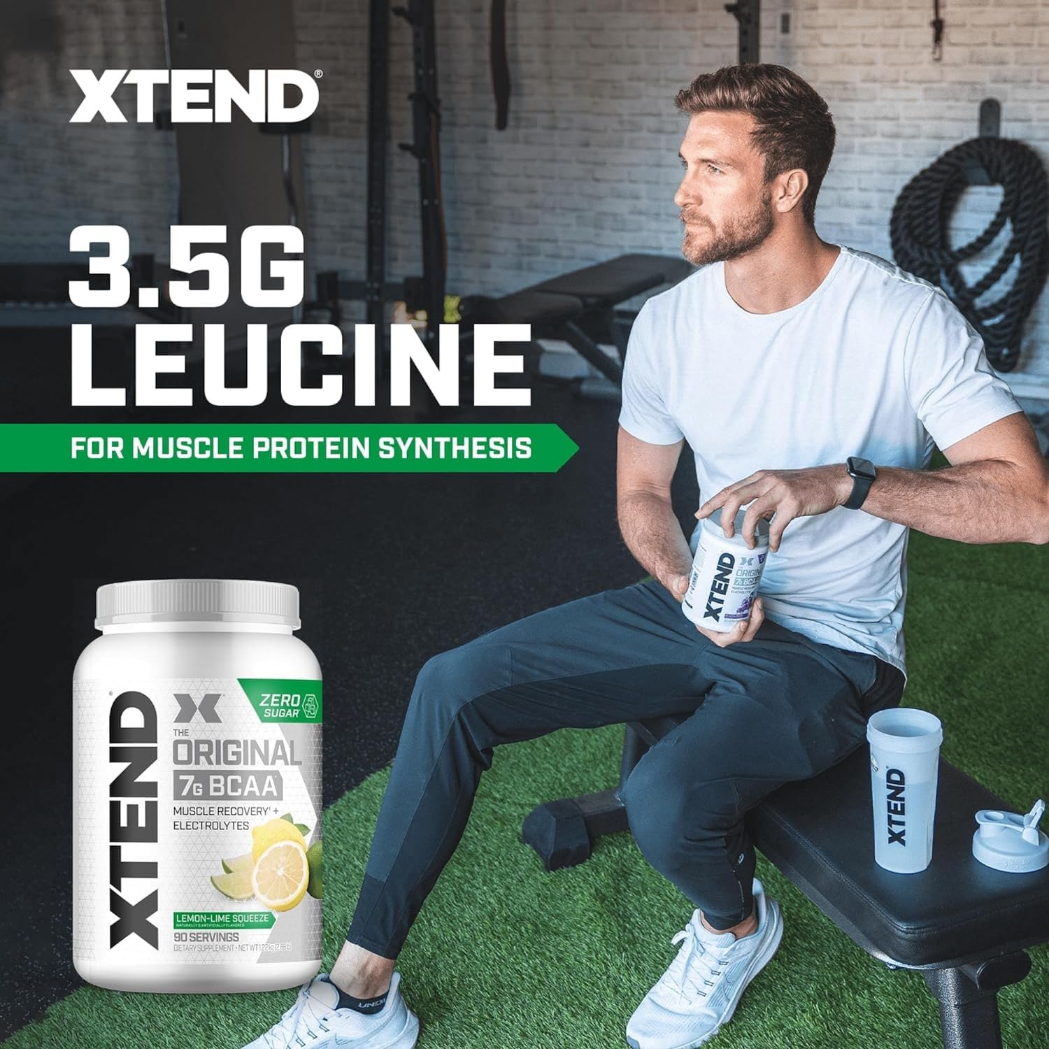 Glass with mixed Xtend illustrating the sugar-free formula and electrolyte blend.