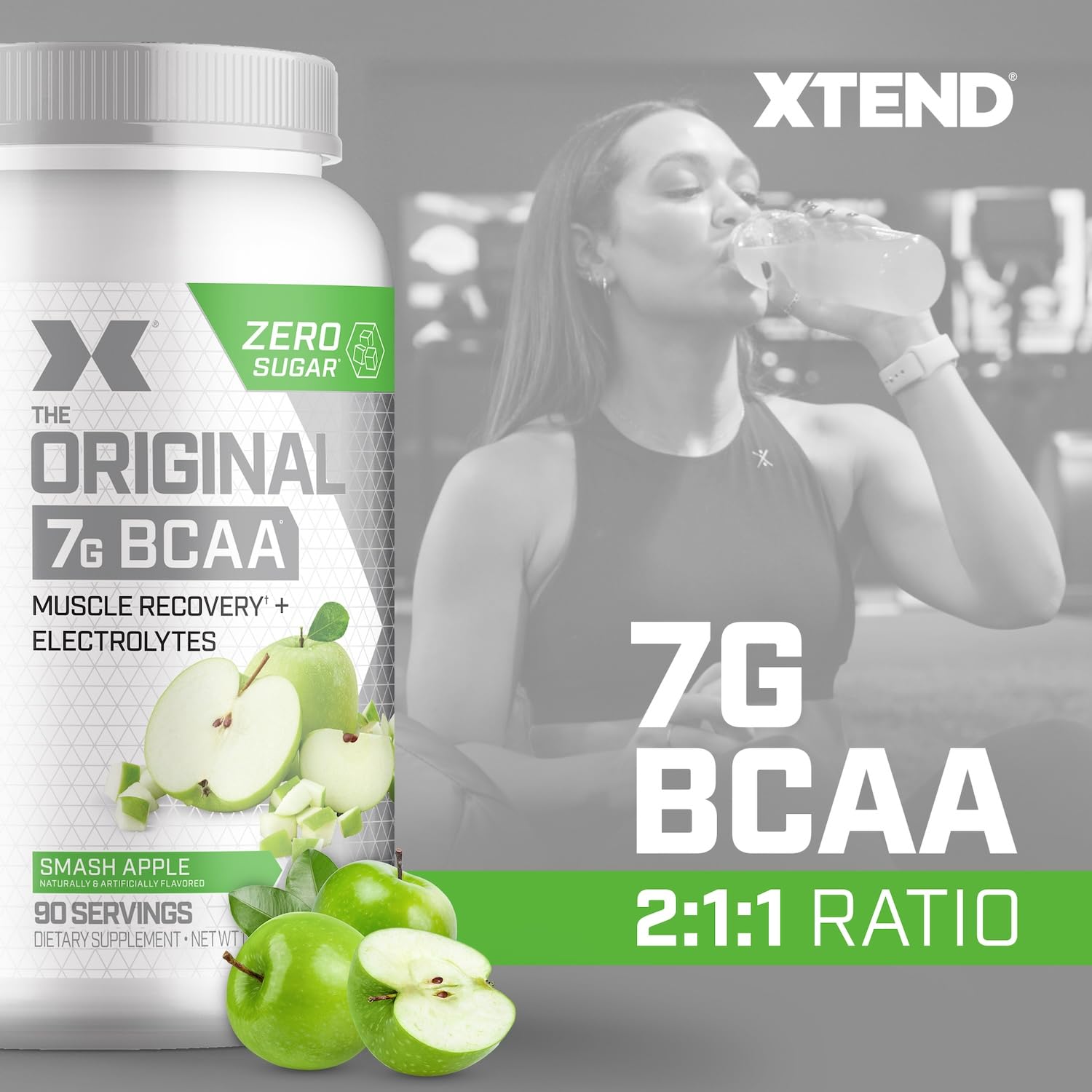 Scoop dispensing Xtend powder for intra-workout mixing.