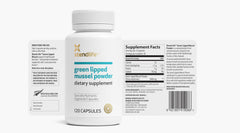 Xtendlife green-lipped mussel powder capsules ready for daily use and mobility.