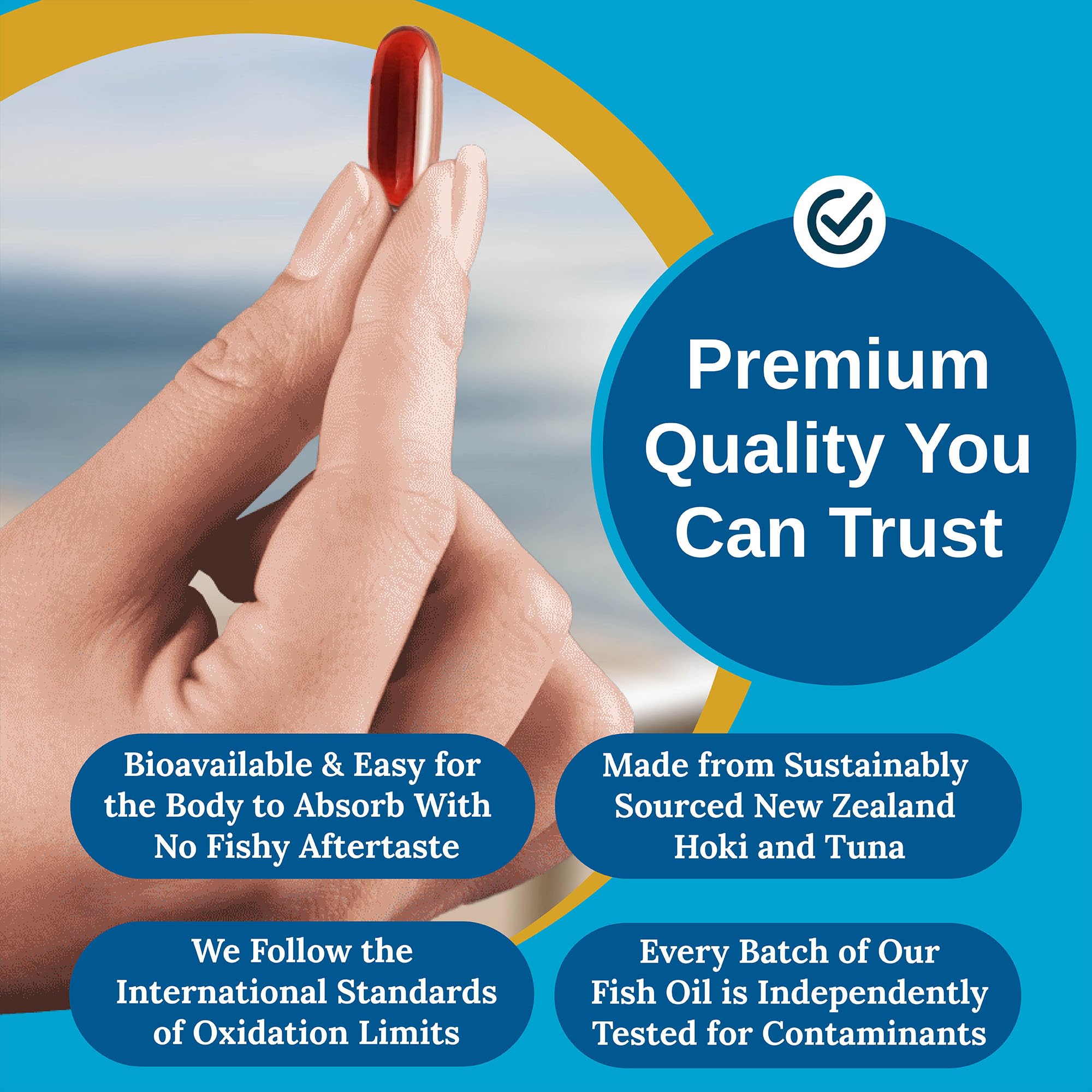 Xtendlife Omega 3 QH CoQ10 ubiquinol presentation suggests added energy and heart-friendly support