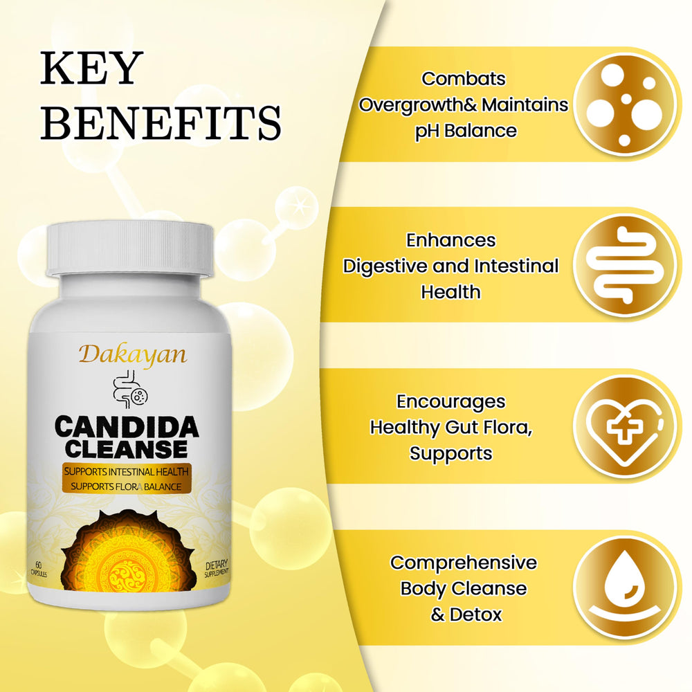 Xucivik Advanced Candida Cleanse ingredients pack featuring oregano, caprylic acid, black walnut