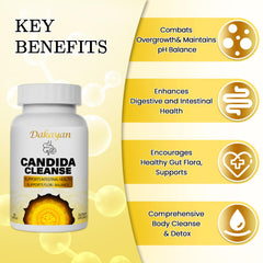 Xucivik Advanced Candida Cleanse ingredients pack featuring oregano, caprylic acid, black walnut