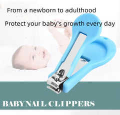XUJINCN blue baby nail clippers with easy grip.