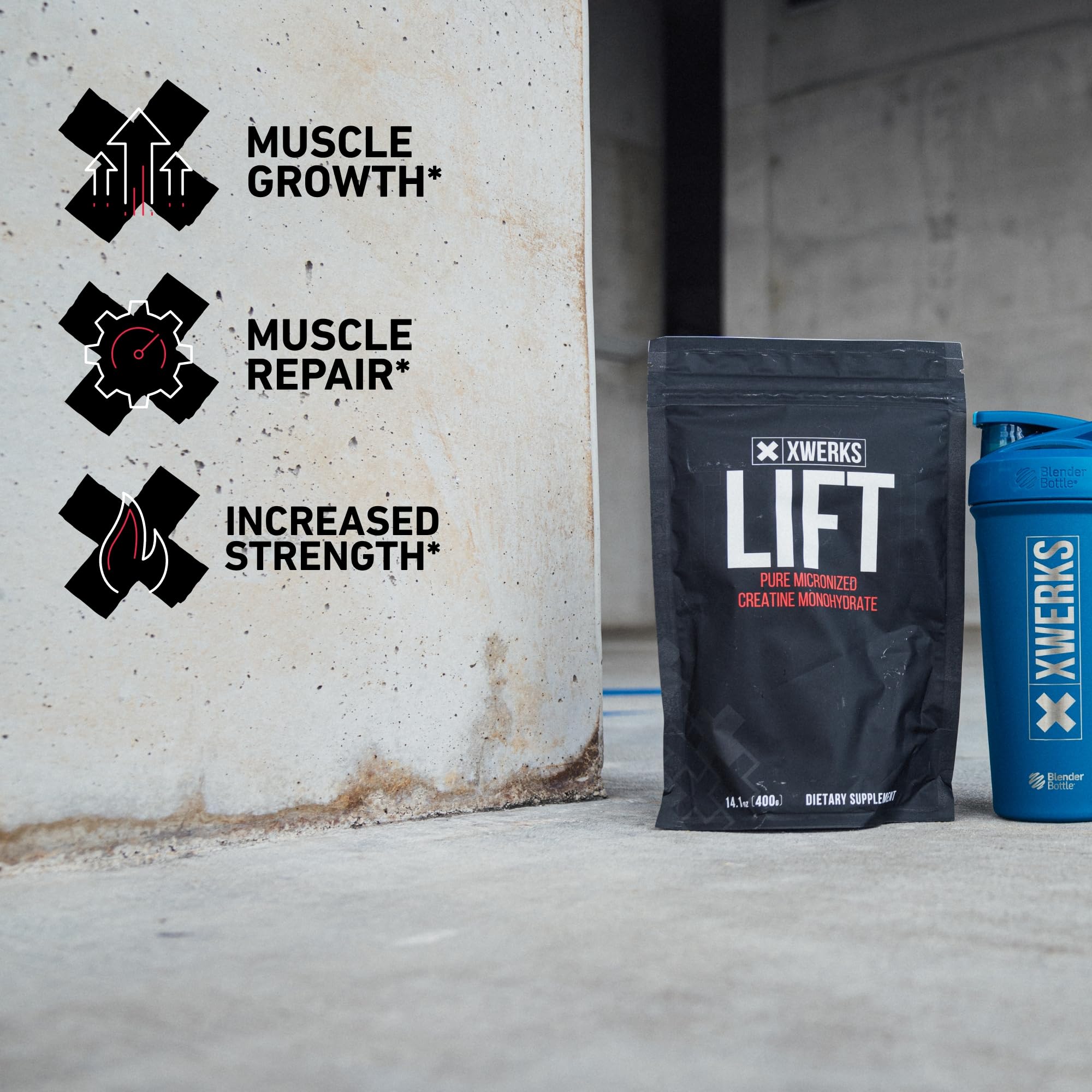 Xwerks Lift high mixability in cold liquids for quick post-workout refreshment.