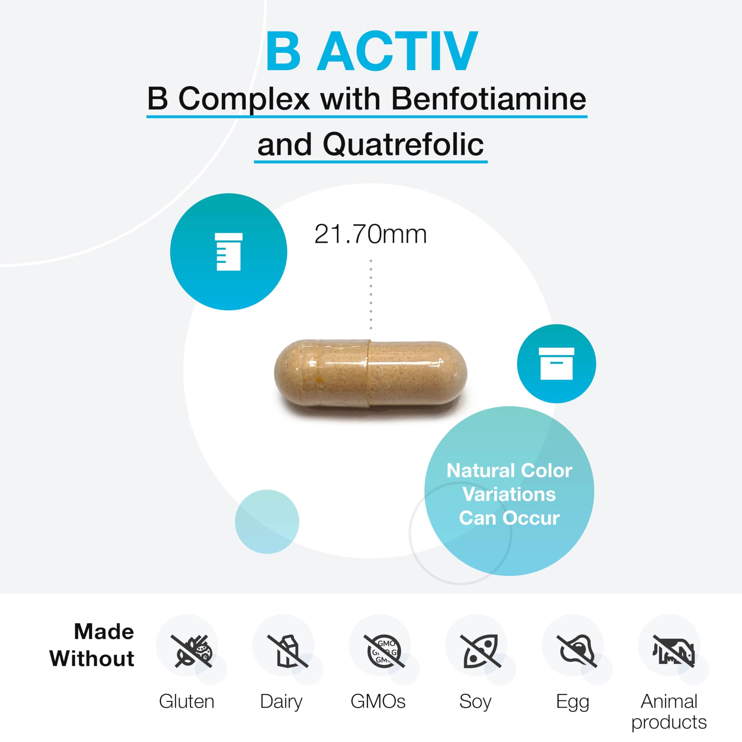 XYMOGEN B Activ capsules close-up showing easy-to-swallow tablets.