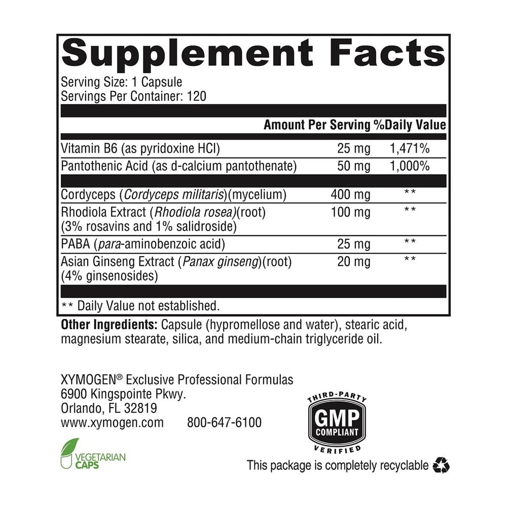 Packaging box and Adrenal Essence bottle on display