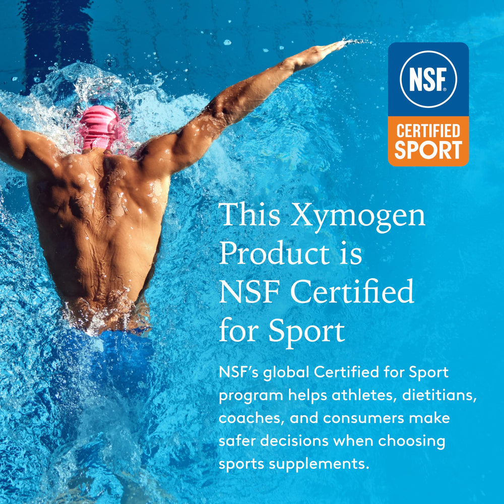 XYMOGEN ATP Ignite berry stick pours into a glass for quick, refreshing energy.