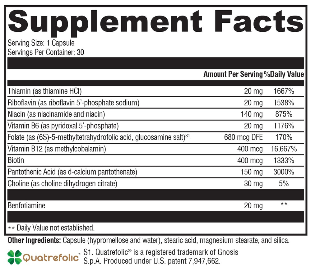Xymogen B Activ packaging hints at heart and nervous system support.