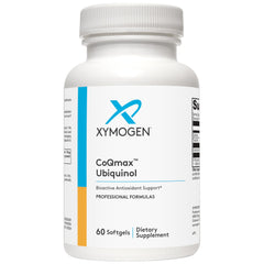 XYMOGEN CoQmax 200mg bottle front for daily antioxidant support.