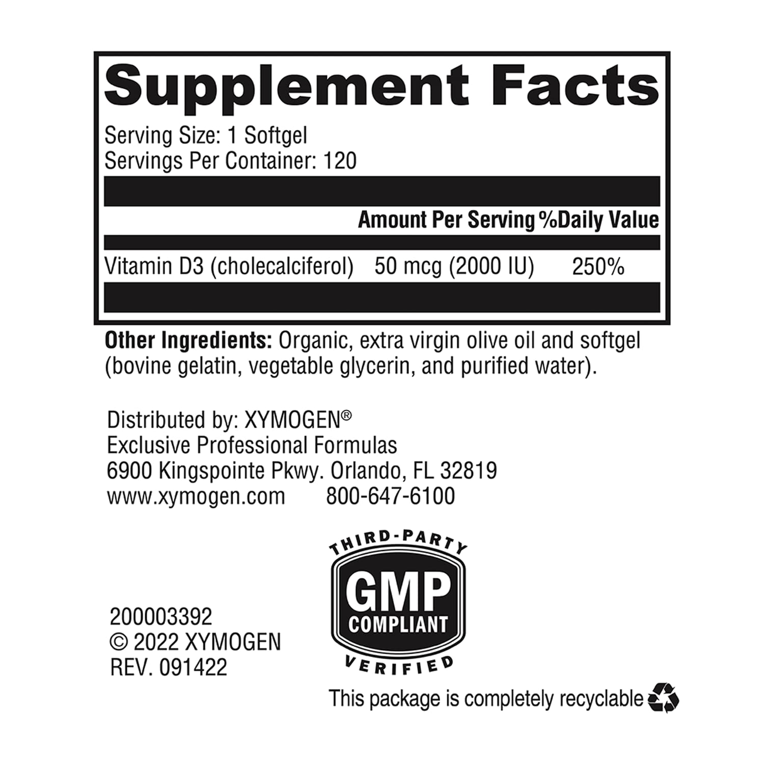 Retail packaging image showing easy-to-store vitamin D softgels.