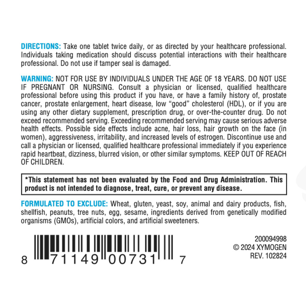 XYMOGEN DHEA 25 mg packaging, ready for daily supplementation.
