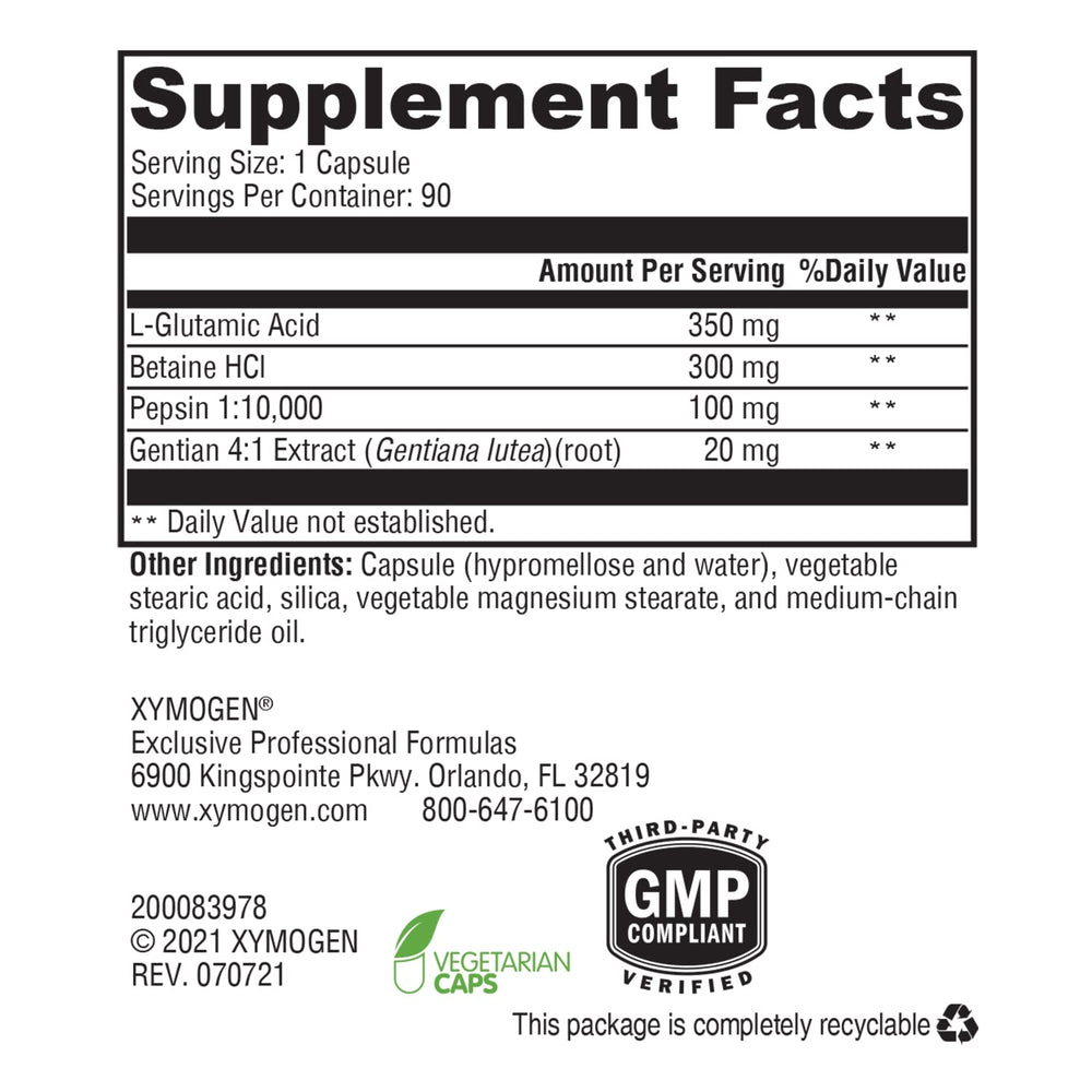 Capsules indicate a focus on supporting nutrient absorption