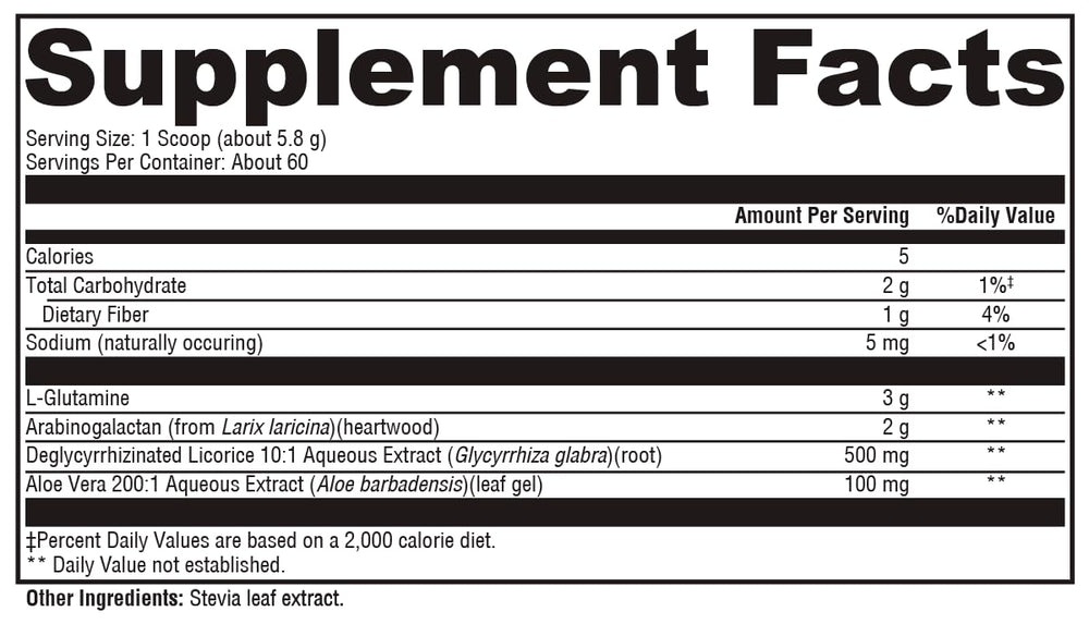 XYMOGEN GlutAloeMine aloe extract supports gentle digestion.