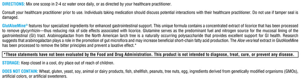 XYMOGEN GlutAloeMine provides 3000 mg L-glutamine per scoop.