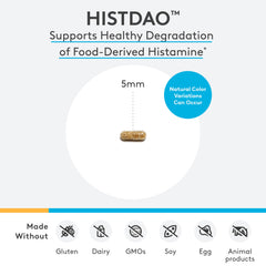XYMOGEN HistDAO tablet closeup highlighting 20,000 HDU diamine oxidase potency