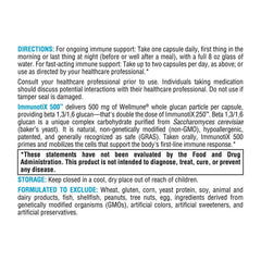 Label graphic emphasizing patented 1,3/1,6 whole glucan particle technology