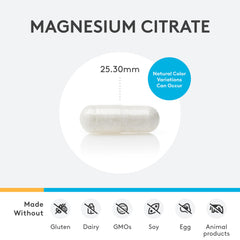 XYMOGEN Magnesium Citrate capsules close-up highlighting vegan formula.