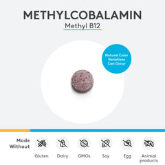 Tablets with orange flavor hint for a pleasant-tasting B12 experience.